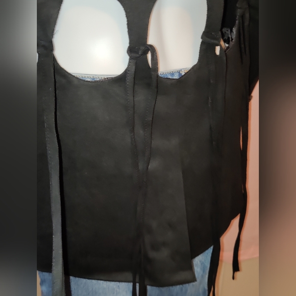 NWT-Faux Suede Cutout Blazer - Picture 6 of 10